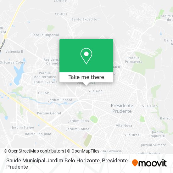 Saúde Municipal Jardim Belo Horizonte map