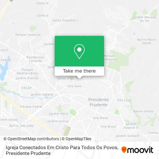 Igreja Conectados Em Cristo Para Todos Os Povos map