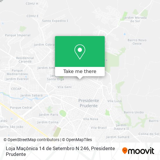 Loja Maçônica 14 de Setembro N 246 map