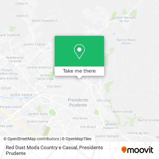Red Dust Moda Country e Casual map