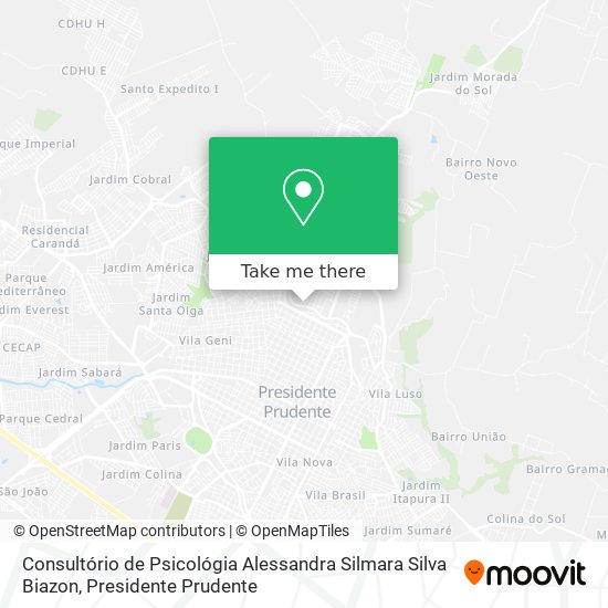 Consultório de Psicológia Alessandra Silmara Silva Biazon map