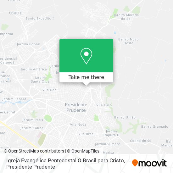 Igreja Evangélica Pentecostal O Brasil para Cristo map