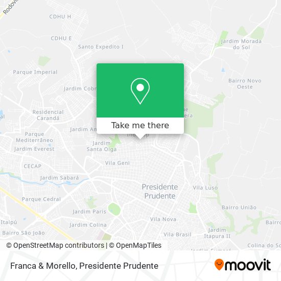 Franca & Morello map