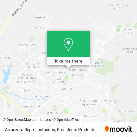 Arranzato Representacoes map