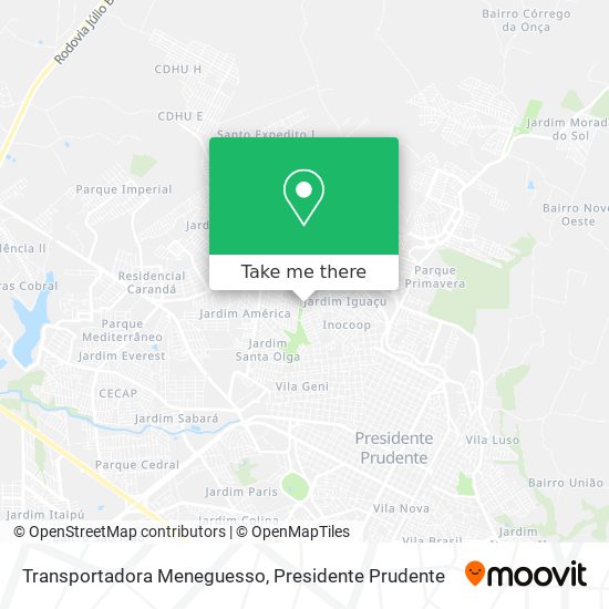 Transportadora Meneguesso map