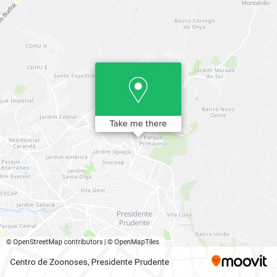 Centro de Zoonoses map