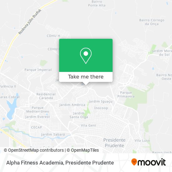 Alpha Fitness Academia map