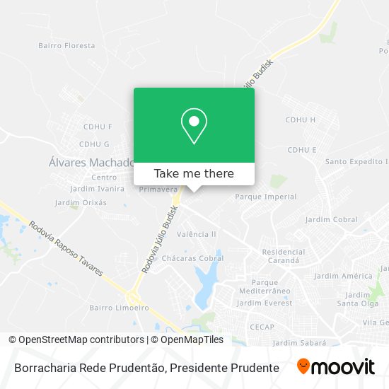 Borracharia Rede Prudentão map