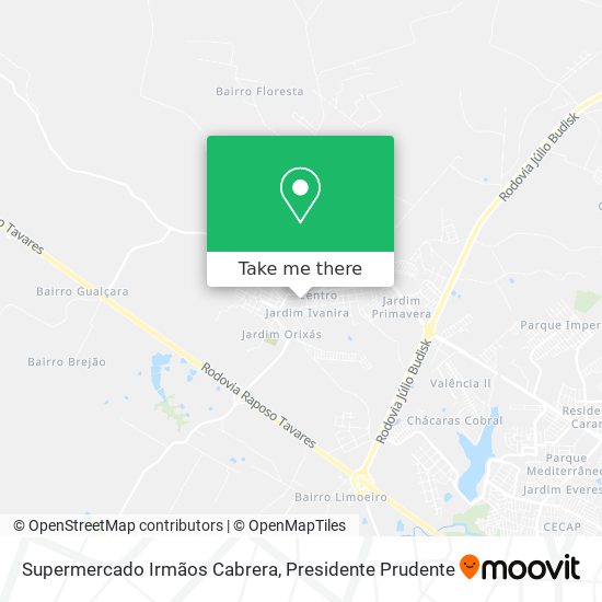 Supermercado Irmãos Cabrera map