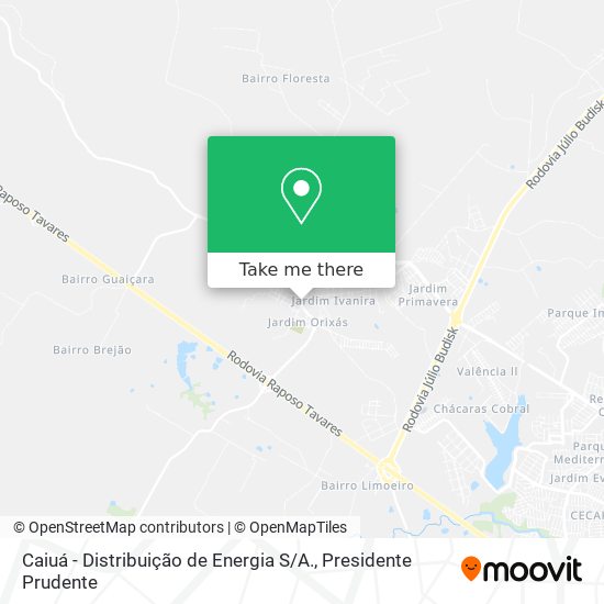 Caiuá - Distribuição de Energia S / A. map