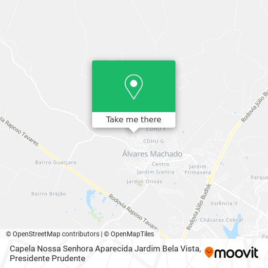 Capela Nossa Senhora Aparecida Jardim Bela Vista map
