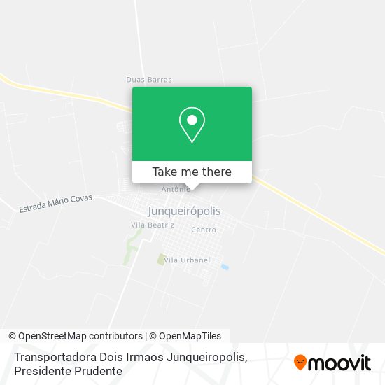 Transportadora Dois Irmaos Junqueiropolis map