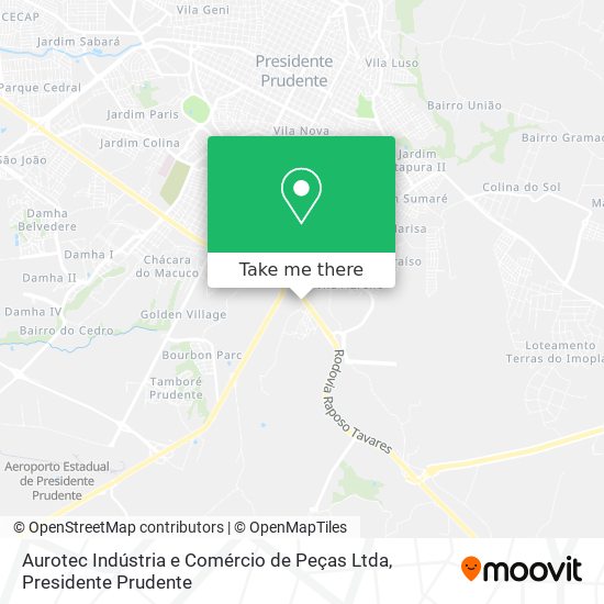 Aurotec Indústria e Comércio de Peças Ltda map