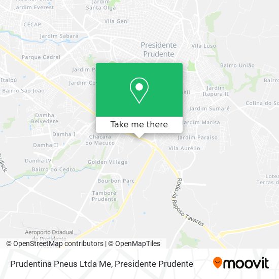 Prudentina Pneus Ltda Me map