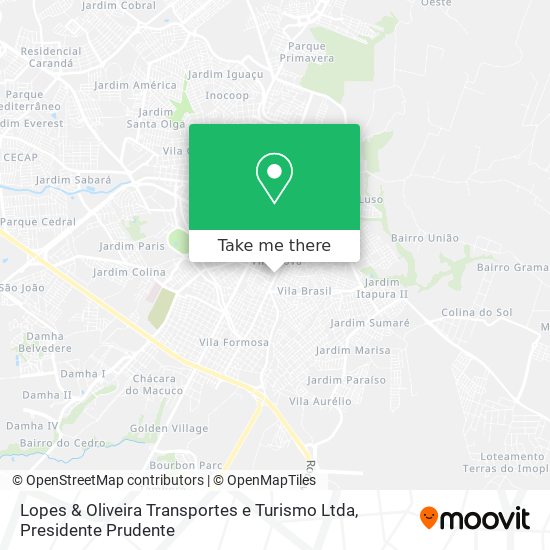 Lopes & Oliveira Transportes e Turismo Ltda map