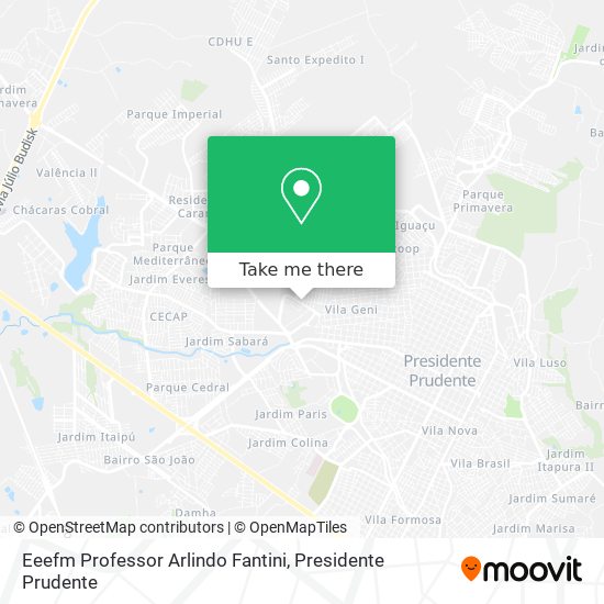 Eeefm Professor Arlindo Fantini map