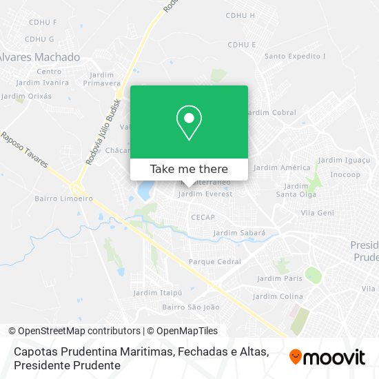 Capotas Prudentina Maritimas, Fechadas e Altas map