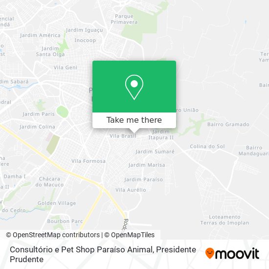 Consultório e Pet Shop Paraíso Animal map