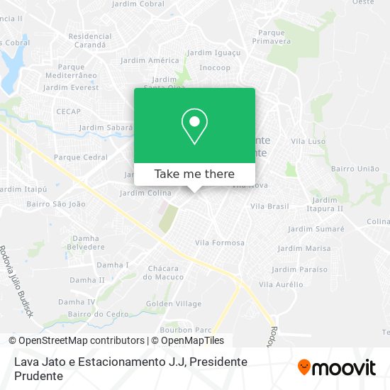 Lava Jato e Estacionamento J.J map