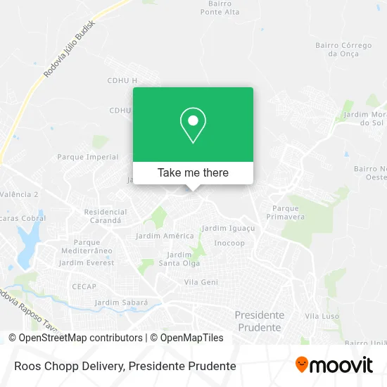 Roos Chopp Delivery map