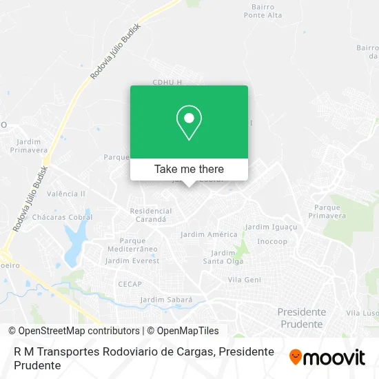 R M Transportes Rodoviario de Cargas map