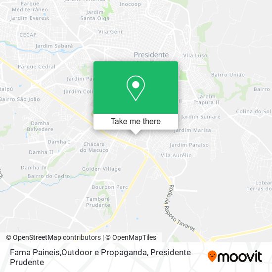 Fama Paineis,Outdoor e Propaganda map