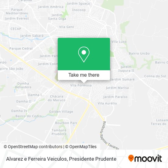 Alvarez e Ferreira Veiculos map