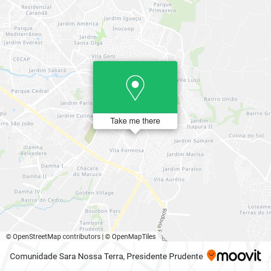 Comunidade Sara Nossa Terra map