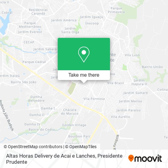 Altas Horas Delivery de Acai e Lanches map