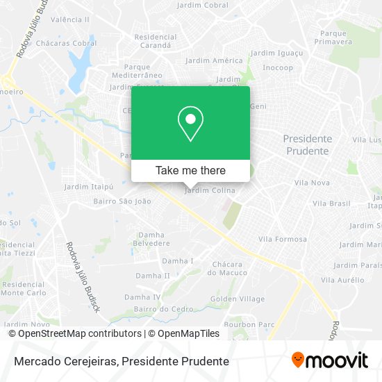 Mercado Cerejeiras map