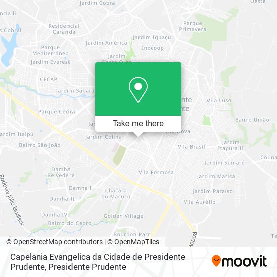 Capelania Evangelica da Cidade de Presidente Prudente map