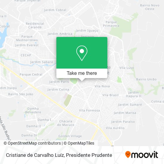 Cristiane de Carvalho Luíz map
