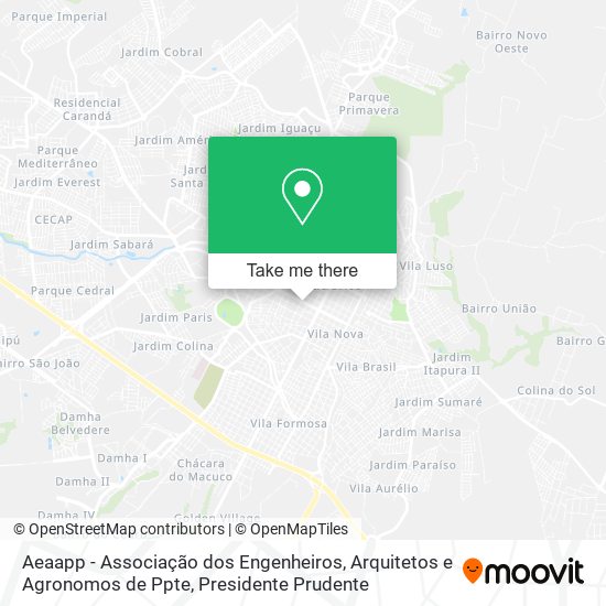 Aeaapp - Associação dos Engenheiros, Arquitetos e Agronomos de Ppte map