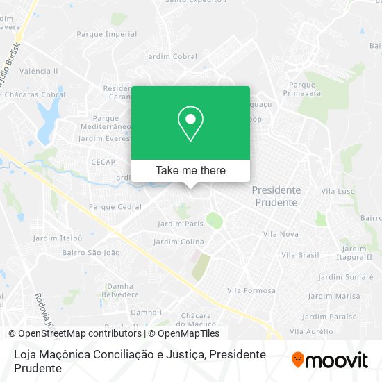 Loja Maçônica Conciliação e Justiça map