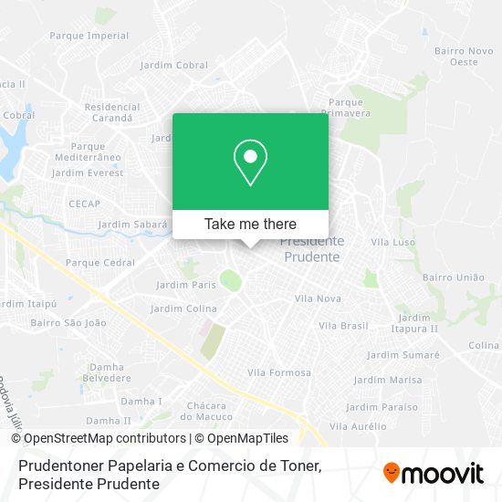 Prudentoner Papelaria e Comercio de Toner map