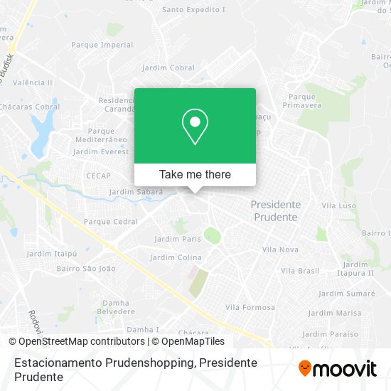 Estacionamento Prudenshopping map