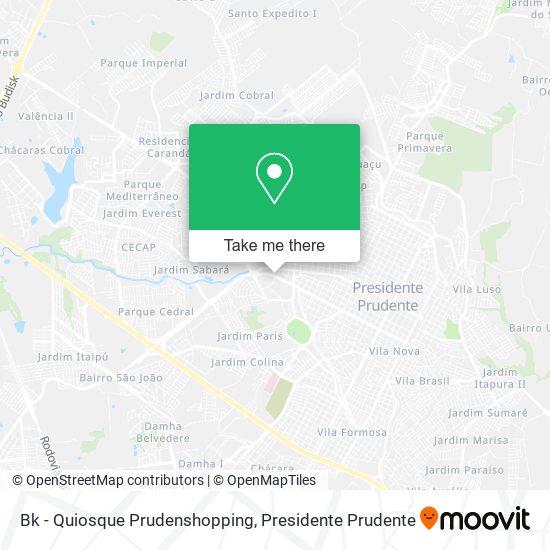 Bk - Quiosque Prudenshopping map