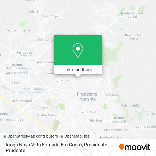 Igreja Nova Vida Firmada Em Cristo map