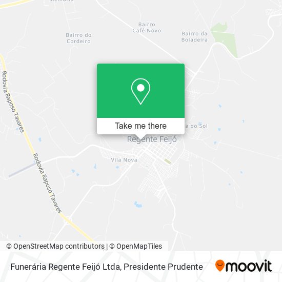 Funerária Regente Feijó Ltda map