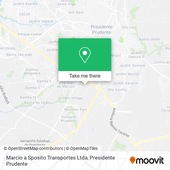 Mapa Marcio a Sposito Transportes Ltda