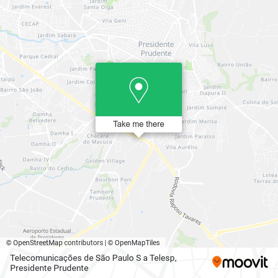 Telecomunicações de São Paulo S a Telesp map