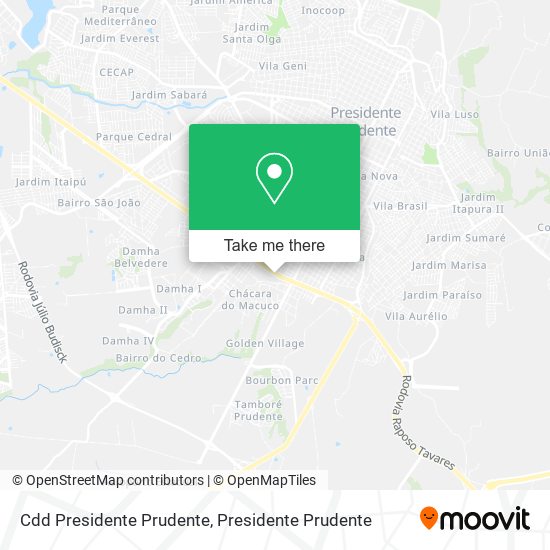 Cdd Presidente Prudente map