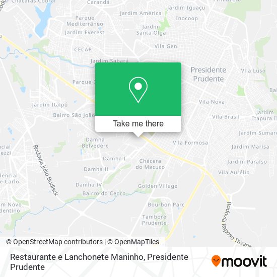Restaurante e Lanchonete Maninho map