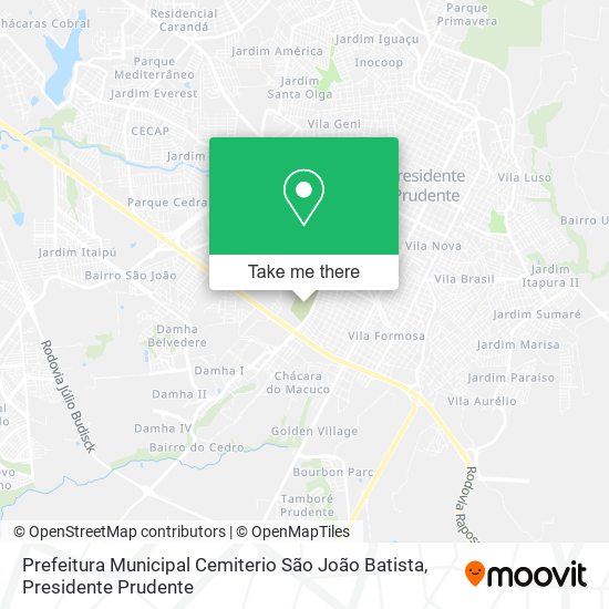 Prefeitura Municipal Cemiterio São João Batista map