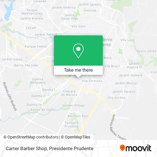 Carter Barber Shop map