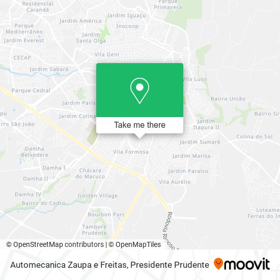 Automecanica Zaupa e Freitas map