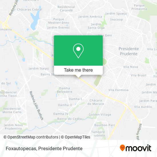 Foxautopecas map