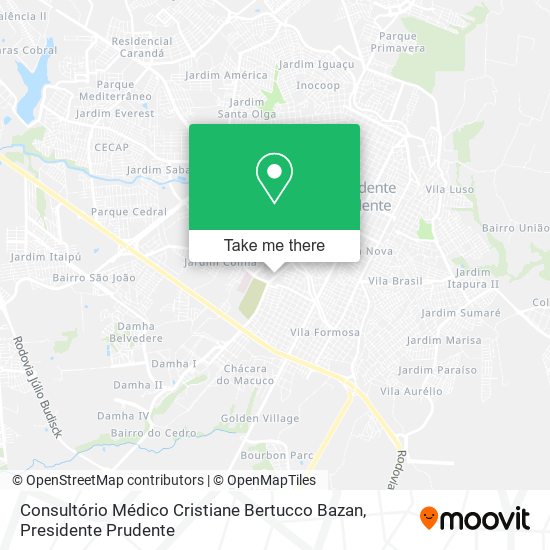 Mapa Consultório Médico Cristiane Bertucco Bazan