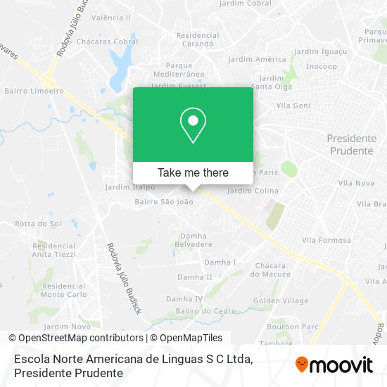 Escola Norte Americana de Linguas S C Ltda map