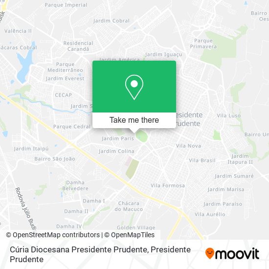 Cúria Diocesana Presidente Prudente map